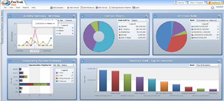 screenshot of ProTrak Advantage
